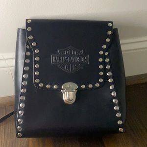 Harley Davidson black backpack purse